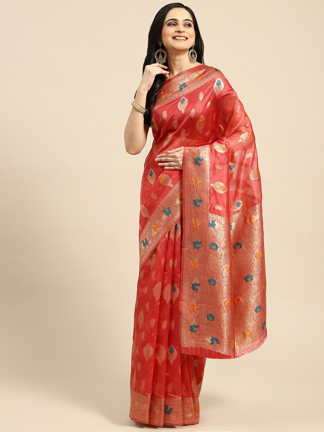 Dhyey Fashion Woven Design Silk Blend Saree, Pink
Dhyey Fashion Woven Design Silk Blend Saree, Pink