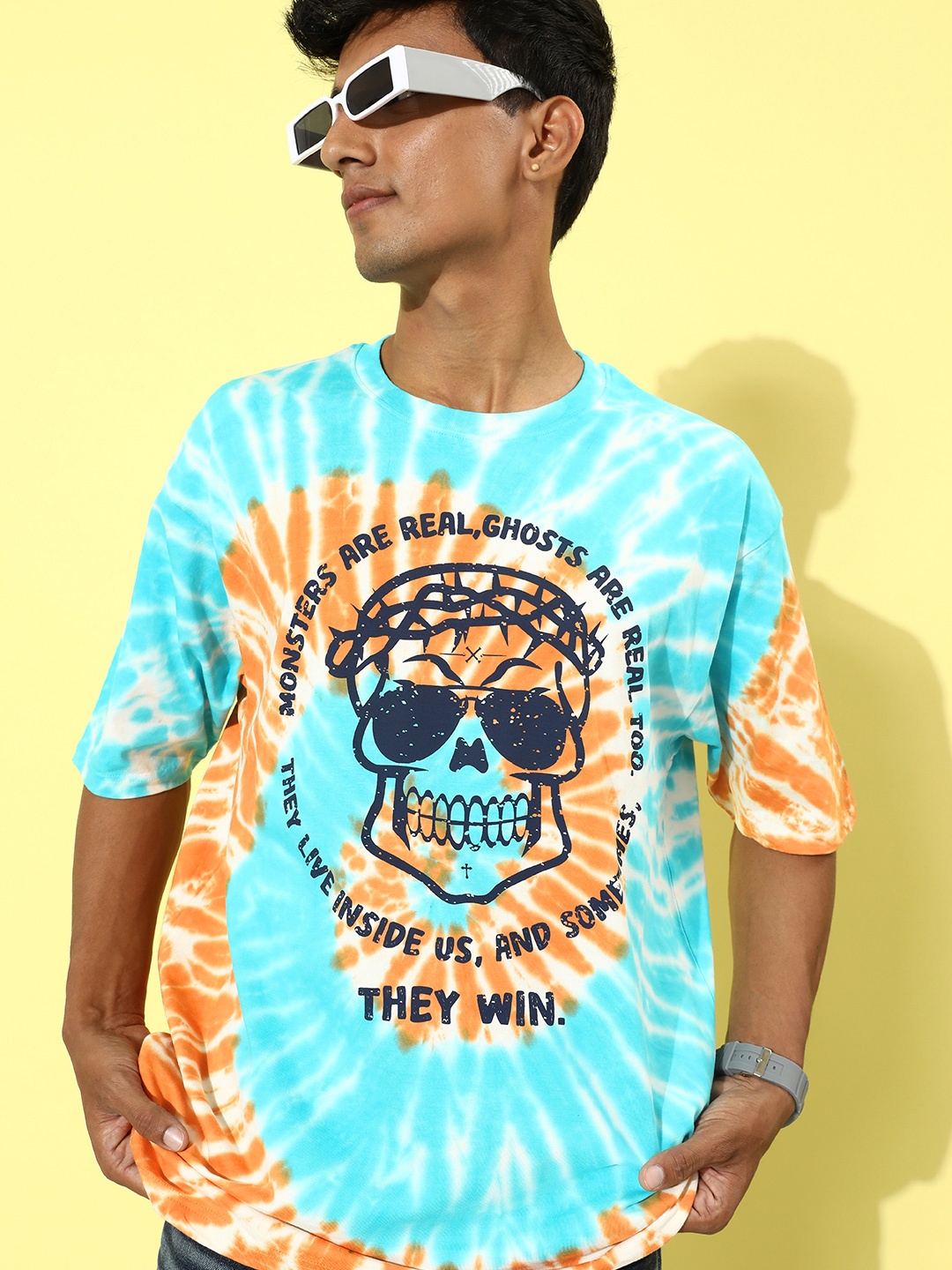 Difference of Opinion Men Multicoloured Tie & Dye Oversized Pure Cotton Longline T-shirt, Multi
Difference of Opinion Men Multicoloured Tie & Dye Oversized Pure Cotton Longline T-shirt, Multi