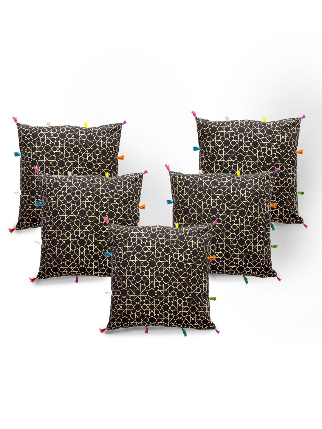 Contrast Living Black & Beige 5 Pieces Geometric Printed Square Cotton Cushion Covers
Contrast Living Black & Beige 5 Pieces Geometric Printed Square Cotton Cushion Covers