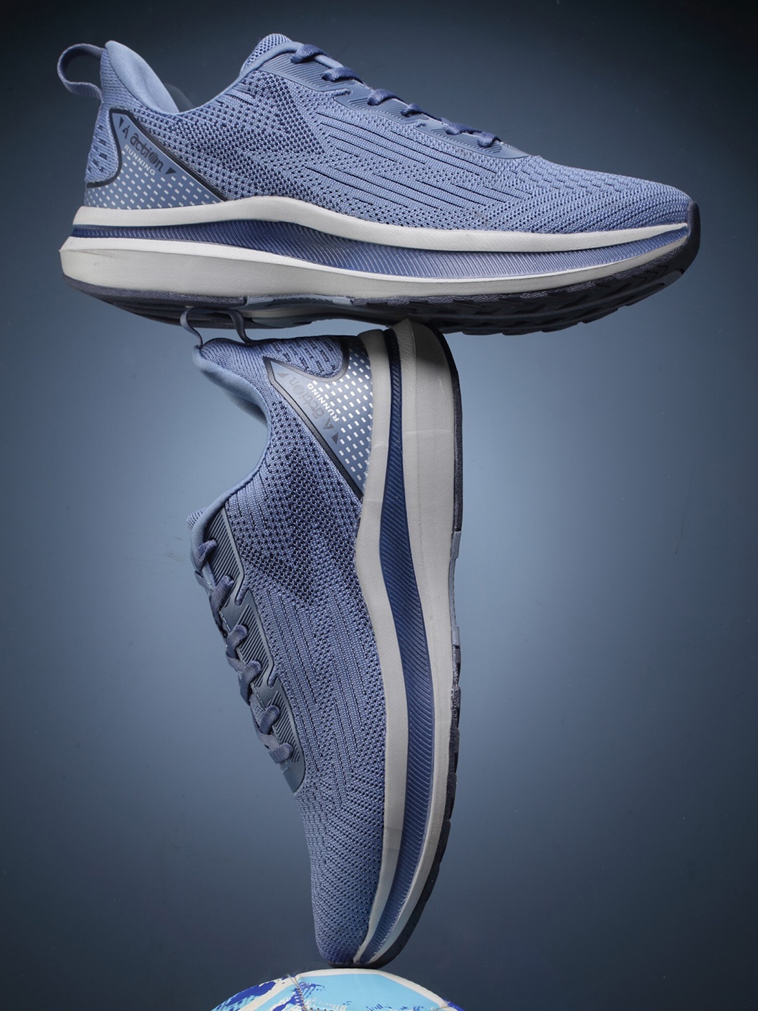 Action Men Mesh Non-Marking Running Shoes, Navy blue