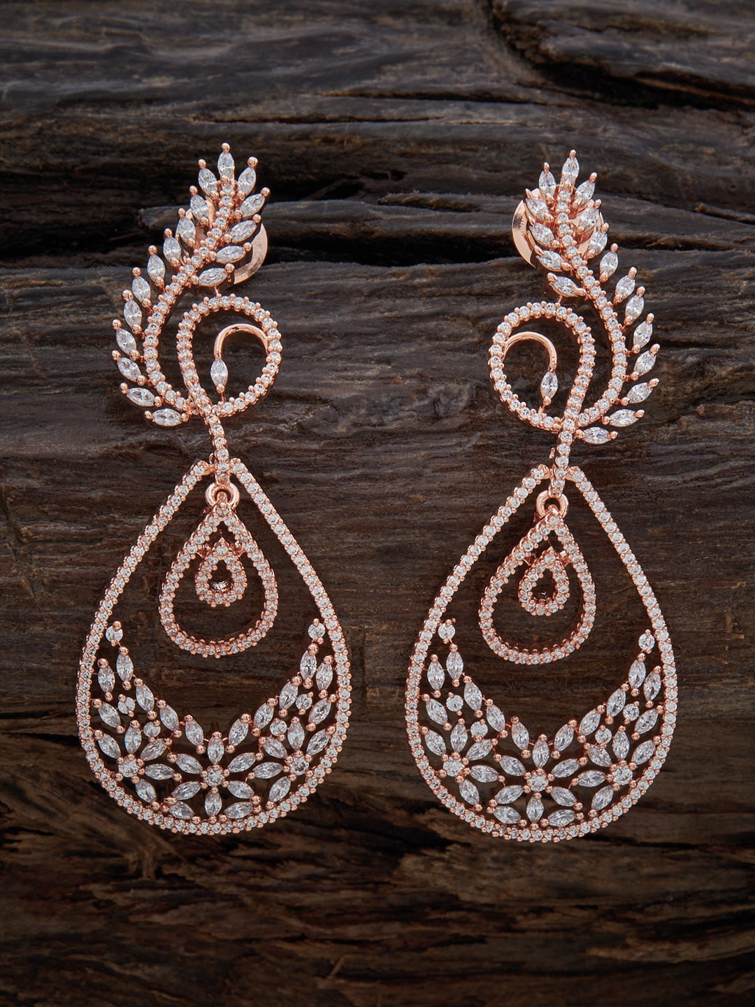 Kushal's Fashion Jewellery Rose-Gold Plated Contemporary Cubic Zirconia Drop Earrings
Kushal's Fashion Jewellery Rose-Gold Plated Contemporary Cubic Zirconia Drop Earrings