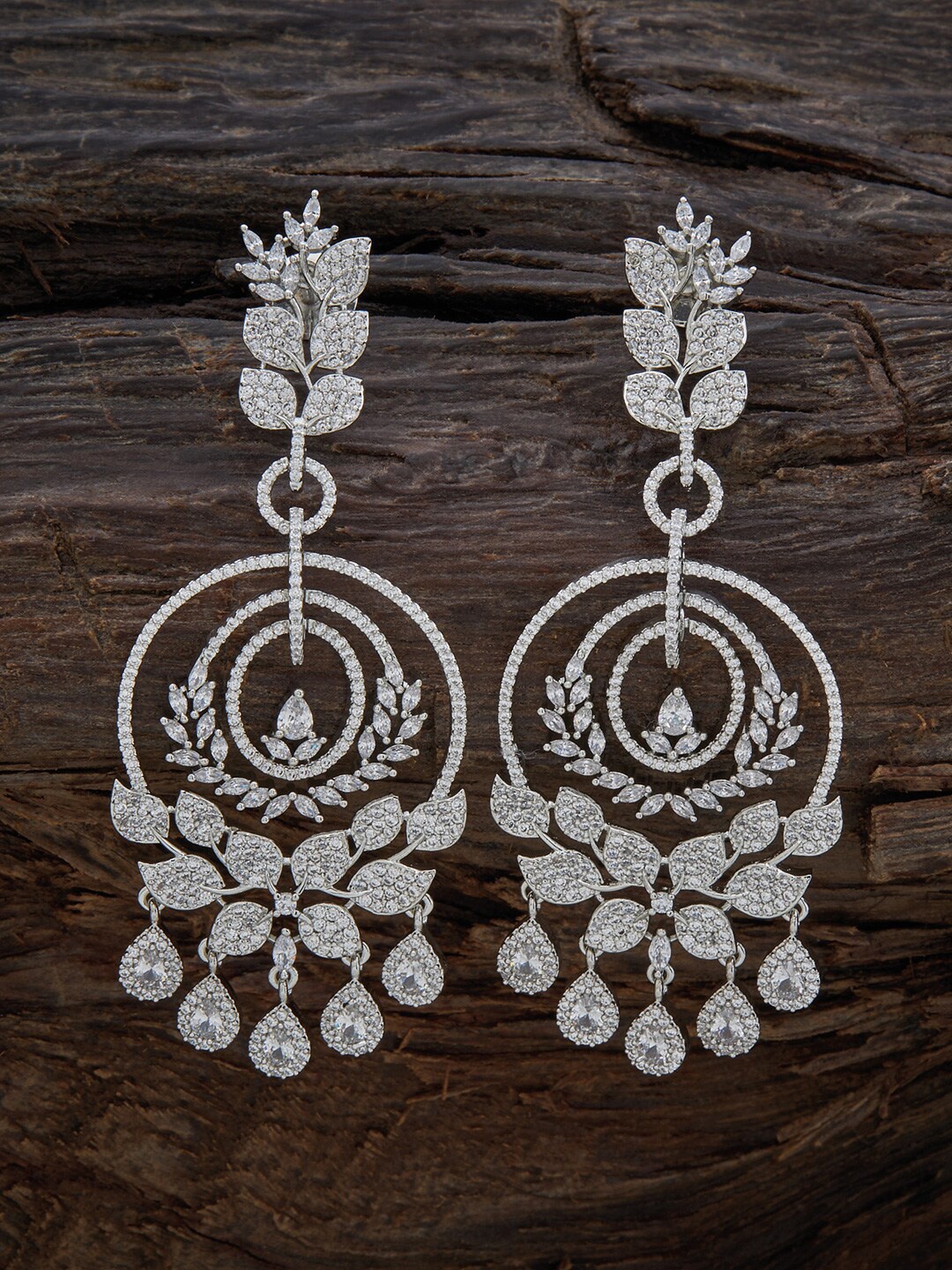 Kushal's Fashion Jewellery Rhodium Plated Contemporary CZ Studded Drop Earrings, Silver
Kushal's Fashion Jewellery Rhodium Plated Contemporary CZ Studded Drop Earrings, Silver