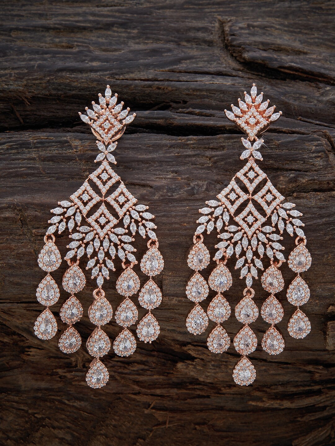 Kushal's Fashion Jewellery Rose Gold-Plated Teardrop Design Contemporary Drop Earrings
Kushal's Fashion Jewellery Rose Gold-Plated Teardrop Design Contemporary Drop Earrings