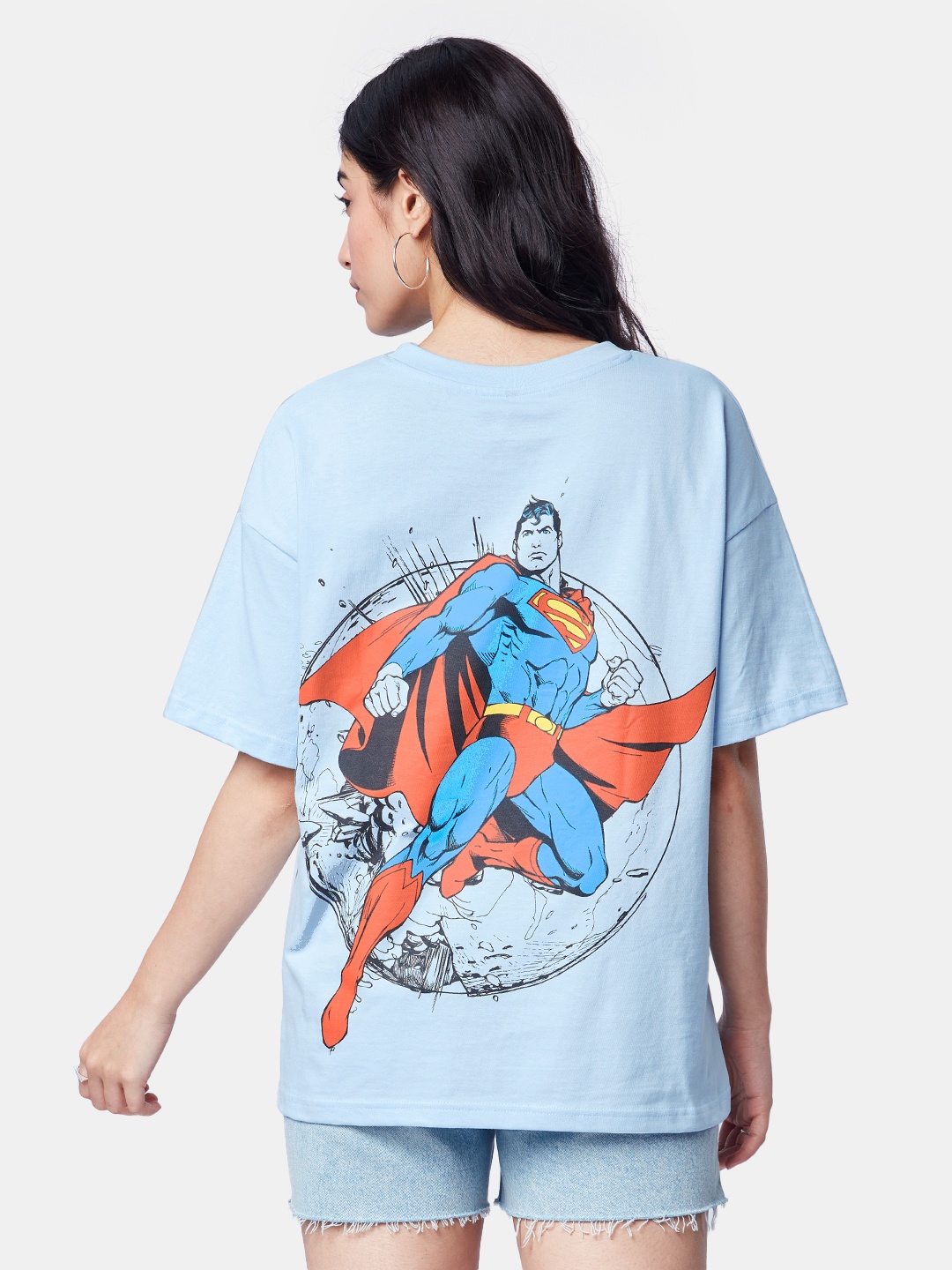 The Souled Store Superman Graphic Printed Drop-Shoulder Sleeves Pure Cotton Loose T-shirt, Blue
The Souled Store Superman Graphic Printed Drop-Shoulder Sleeves Pure Cotton Loose T-shirt, Blue