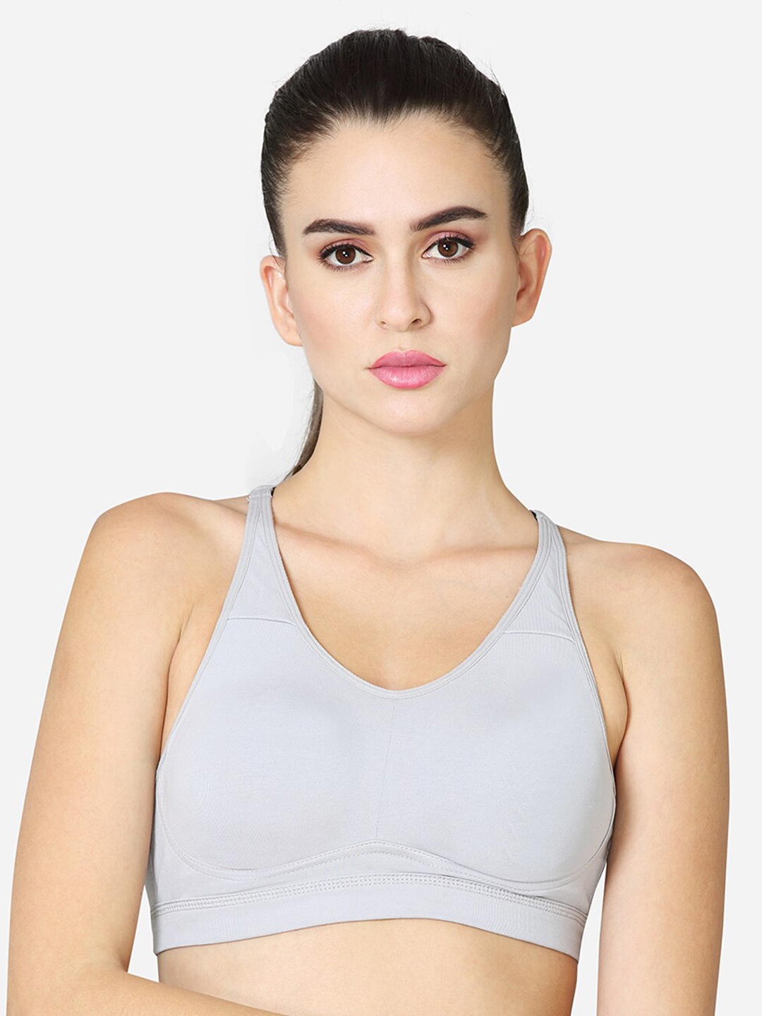 VStar Medium Coverage Non-Padded Non-Wired Running Sports Bra With Detachable Straps, Grey
VStar Medium Coverage Non-Padded Non-Wired Running Sports Bra With Detachable Straps, Grey