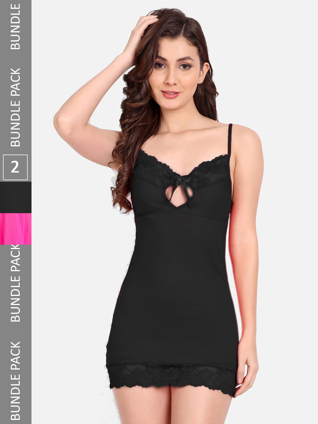 FIMS Pack of 2 Self Design Net Baby Dolls, Fuchsia
FIMS Pack of 2 Self Design Net Baby Dolls, Fuchsia