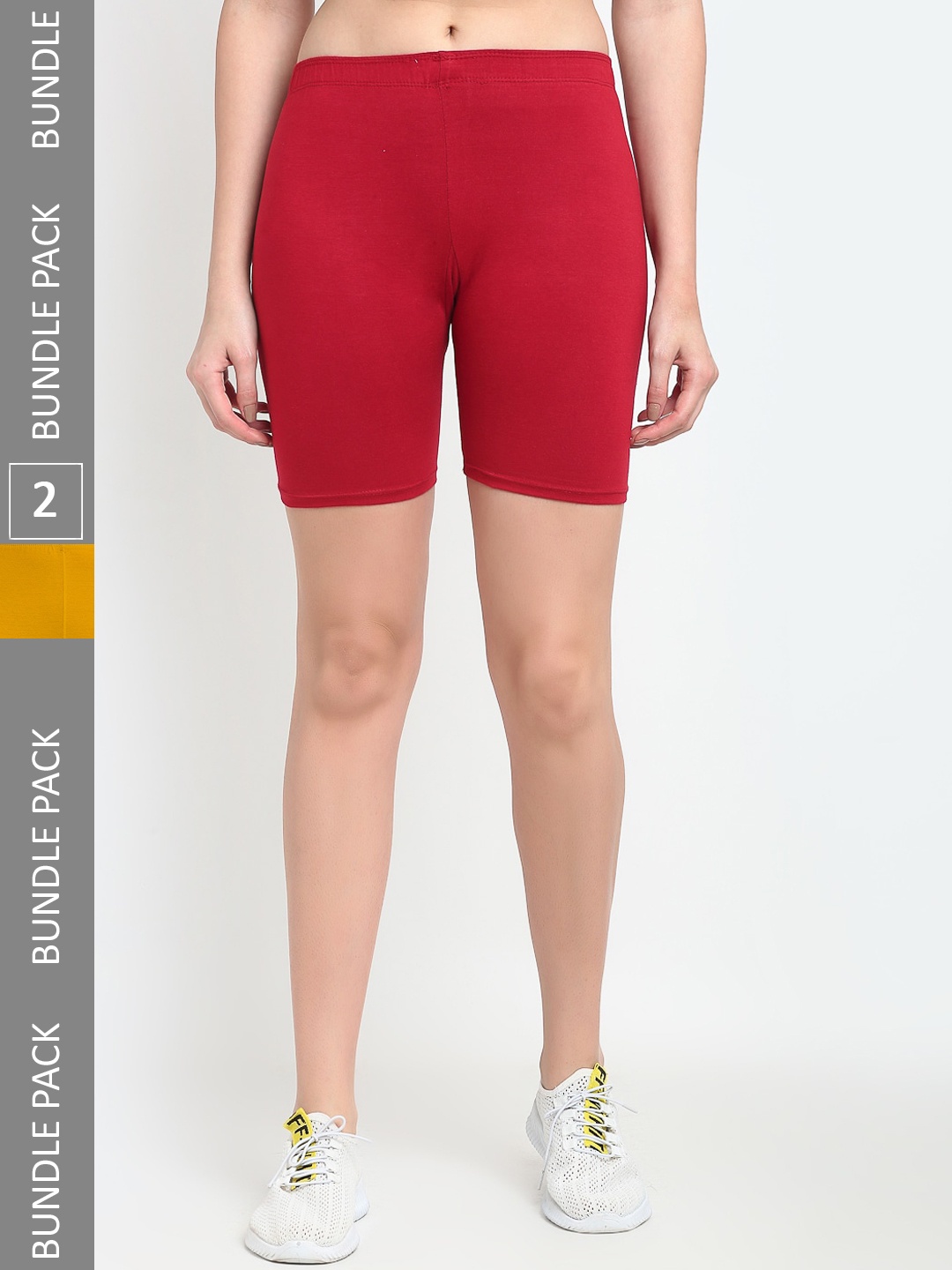 Jinfo Women Pack Of 2 Mid-Rise Super Commed Lycra Cycling Sports Shorts, Maroon
Jinfo Women Pack Of 2 Mid-Rise Super Commed Lycra Cycling Sports Shorts, Maroon