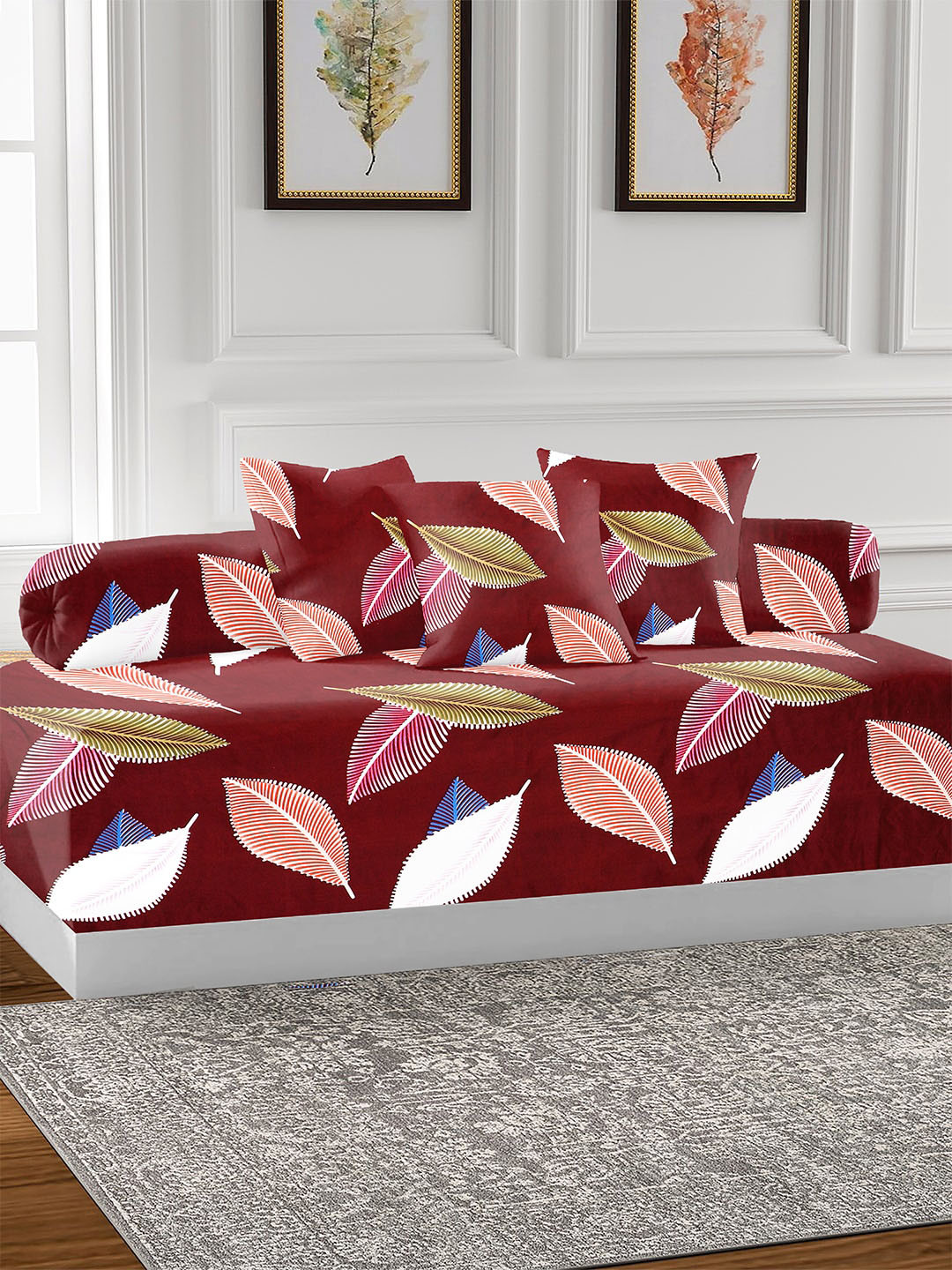 AEROHAVEN Red & White 6 Pieces Abstract Printed Cotton 210 TC Diwan Set
AEROHAVEN Red & White 6 Pieces Abstract Printed Cotton 210 TC Diwan Set