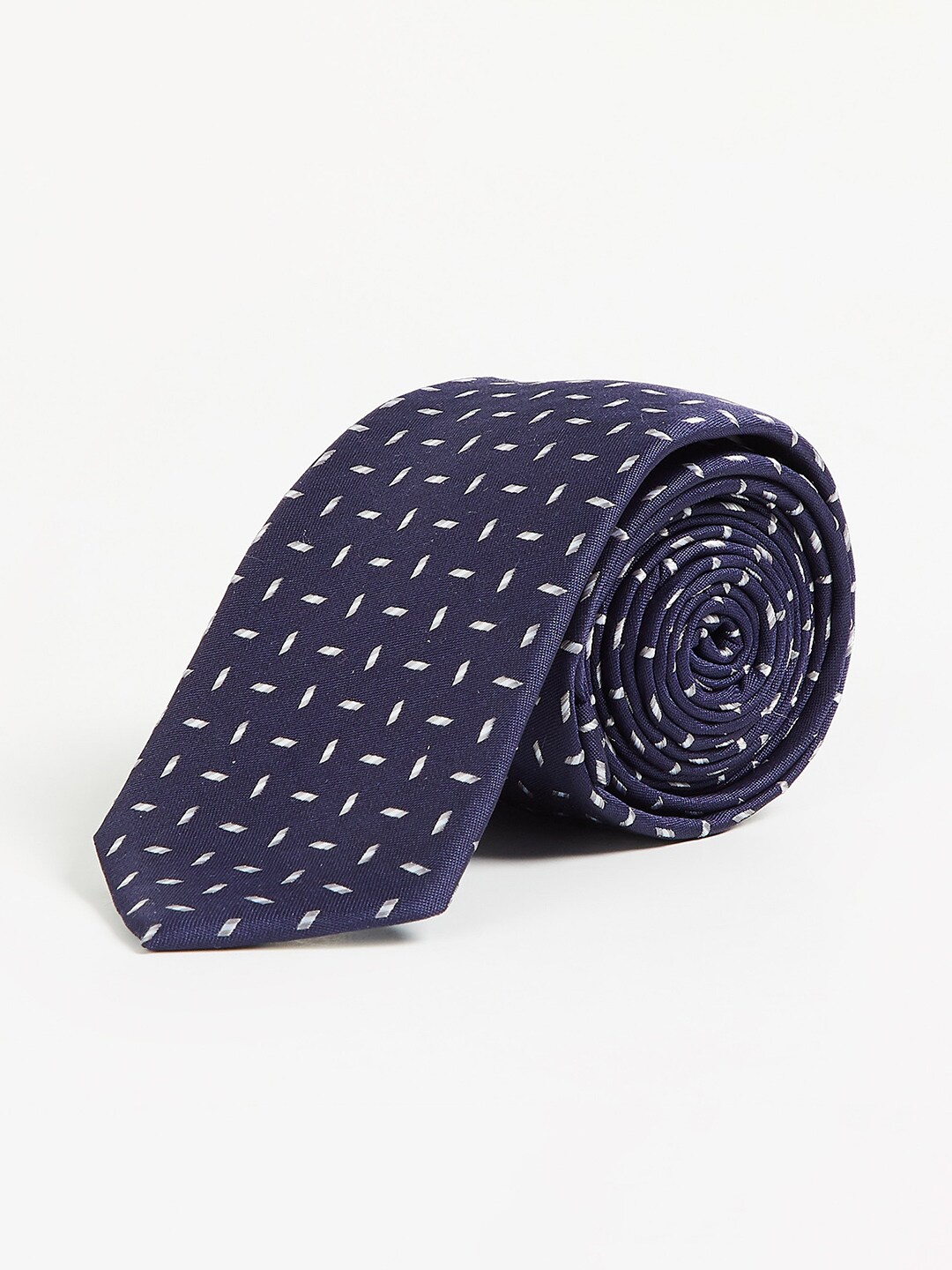 CODE by Lifestyle Men Printed Microfiber Skinny Tie, Blue