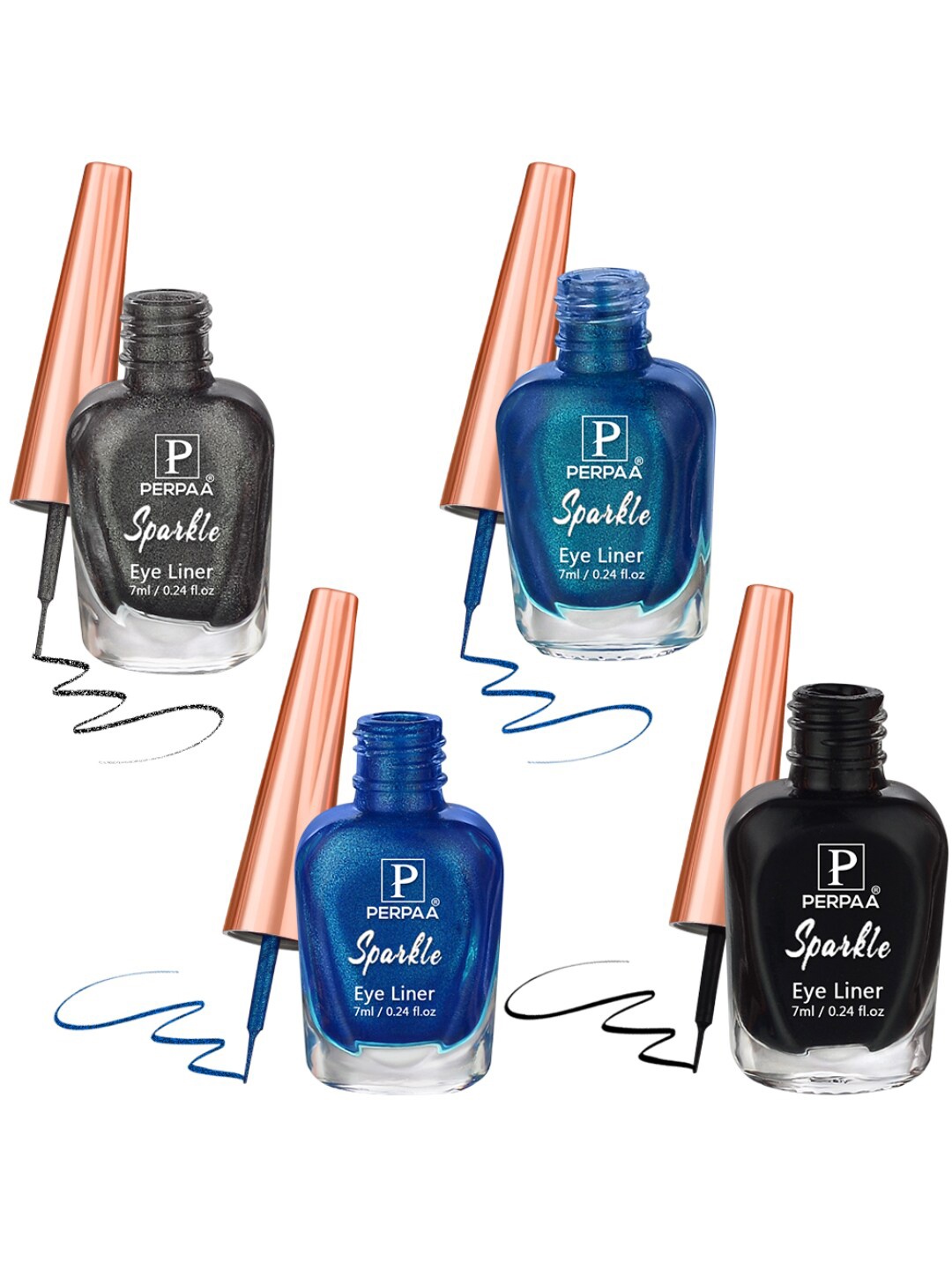 PERPAA Set Of 4 Sparkle Absolute Shine Long Lasting Waterproof Eyeliner - 7ml Each, Blue
PERPAA Set Of 4 Sparkle Absolute Shine Long Lasting Waterproof Eyeliner - 7ml Each, Blue