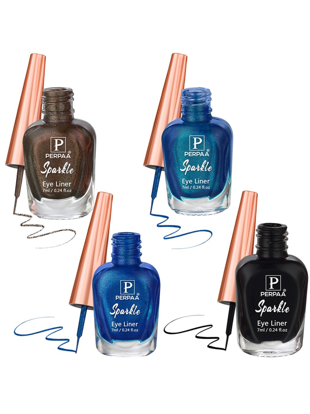 PERPAA Set Of 4 Sparkle Absolute Shine Long Lasting Waterproof Eyeliner - 7ml Each, Brown
PERPAA Set Of 4 Sparkle Absolute Shine Long Lasting Waterproof Eyeliner - 7ml Each, Brown