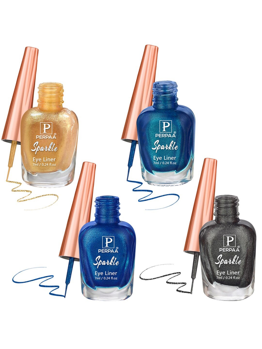 PERPAA Set of 4 Sparkle Absolute Shine Long Lasting Waterproof Eyeliner - 7 ml each, Gold
PERPAA Set of 4 Sparkle Absolute Shine Long Lasting Waterproof Eyeliner - 7 ml each, Gold