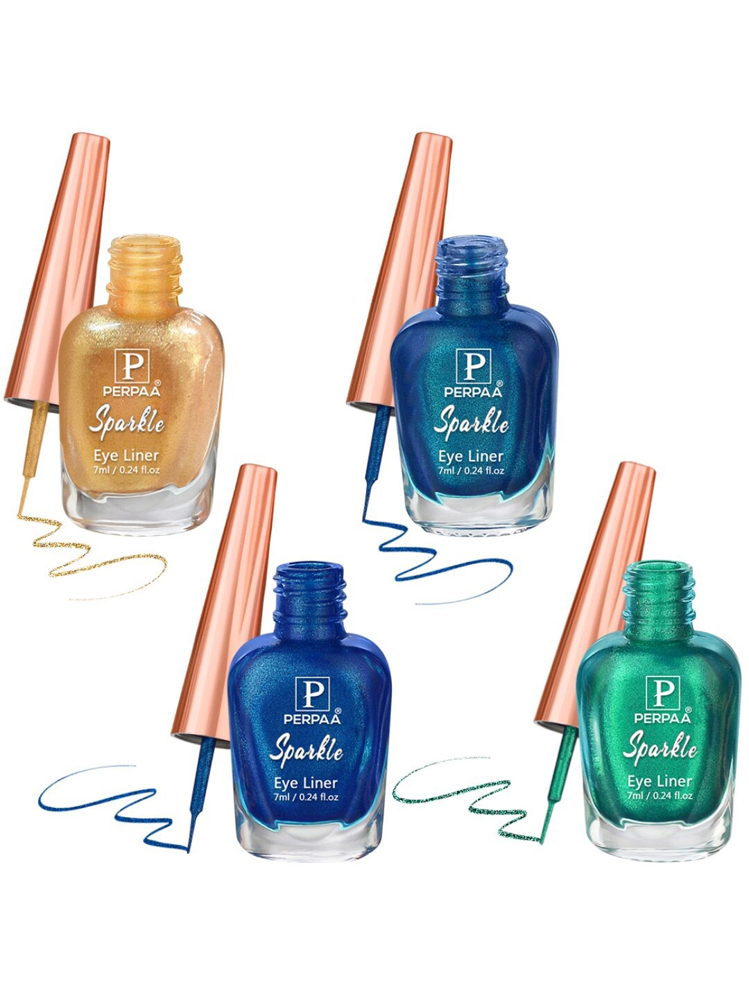 PERPAA Set of 4 Sparkle Absolute Shine Long Lasting Waterproof Eyeliner - 7 ml each, Yellow
PERPAA Set of 4 Sparkle Absolute Shine Long Lasting Waterproof Eyeliner - 7 ml each, Yellow