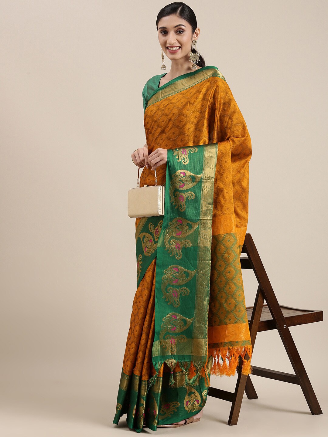 AVANTIKA FASHION Ethnic Motifs Woven Design Zari Silk Cotton Banarasi Saree, Mustard
AVANTIKA FASHION Ethnic Motifs Woven Design Zari Silk Cotton Banarasi Saree, Mustard