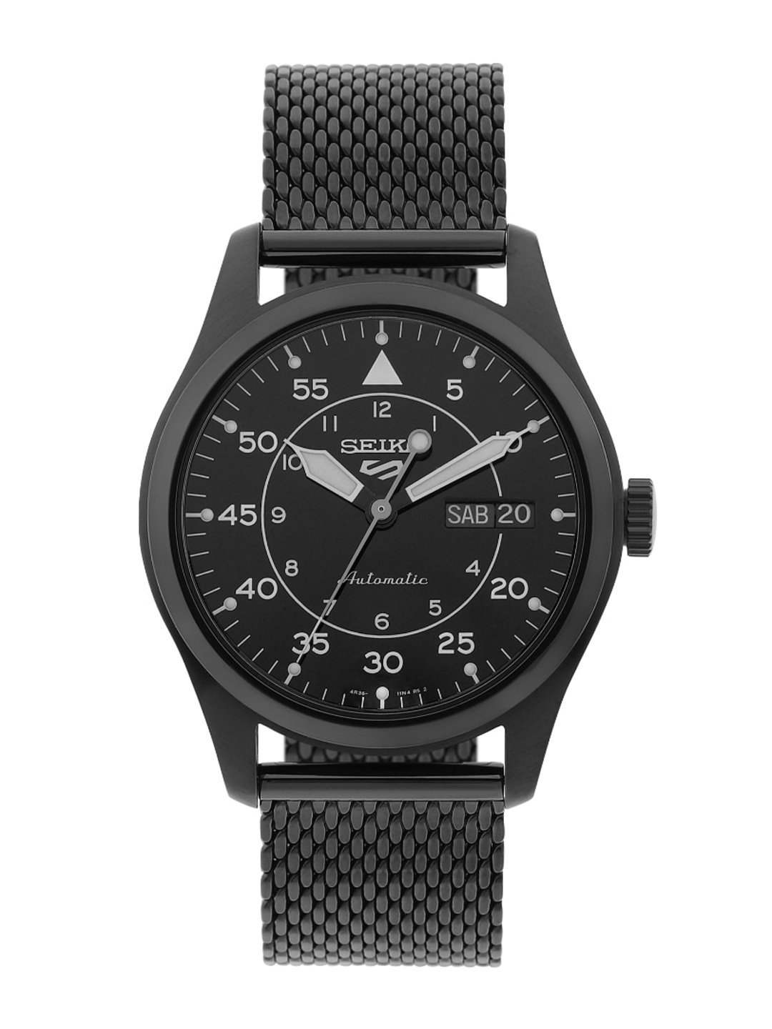 SEIKO Men New 5 Sports Round Dial Multi Function Automatic Analogue Watch - SRPH25K1, Black
SEIKO Men New 5 Sports Round Dial Multi Function Automatic Analogue Watch - SRPH25K1, Black