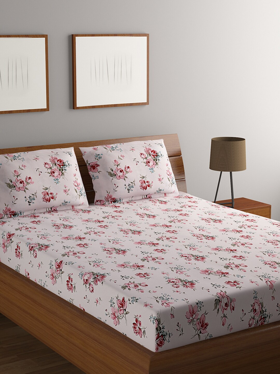 BOMBAY DYEING White & Red Floral 172 TC Pure Cotton Queen Bedsheet With 2 Pillow Covers
BOMBAY DYEING White & Red Floral 172 TC Pure Cotton Queen Bedsheet With 2 Pillow Covers