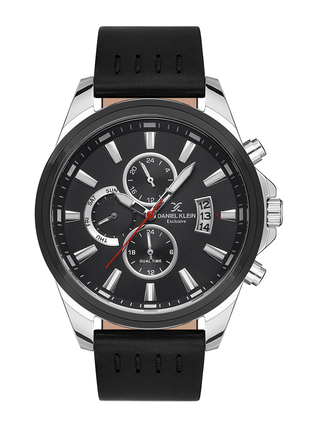 Daniel Klein Men Dial & Leather Straps Analogue Multi Function Watch DK 1 13388-1, Black
Daniel Klein Men Dial & Leather Straps Analogue Multi Function Watch DK 1 13388-1, Black