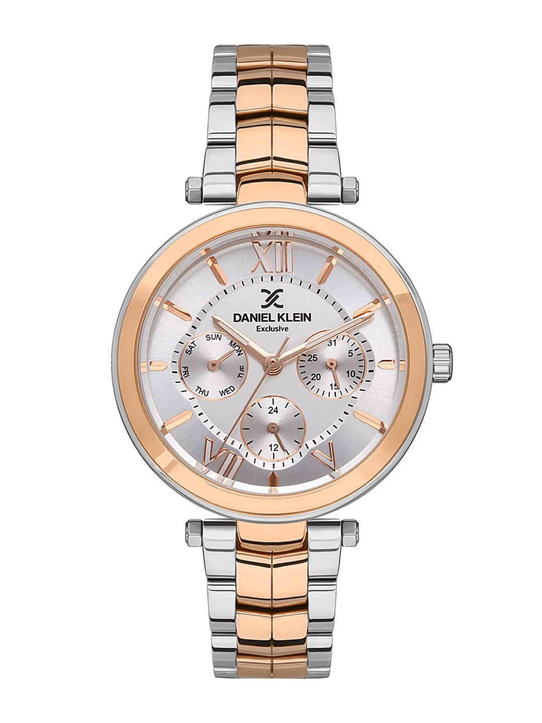 Daniel Klein Women Patterned Dial & Bracelet Style Multi Function Watch DK.1.13391-4, Silver
Daniel Klein Women Patterned Dial & Bracelet Style Multi Function Watch DK.1.13391-4, Silver