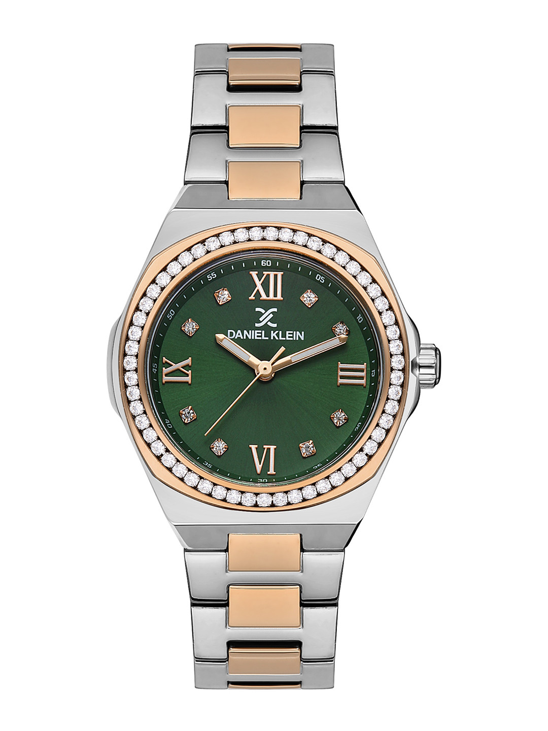 Daniel Klein Women Embellished Dial & Bracelet Style Straps Analogue Watch DK 1 13336-6, Green 
Daniel Klein Women Embellished Dial & Bracelet Style Straps Analogue Watch DK 1 13336-6, Green