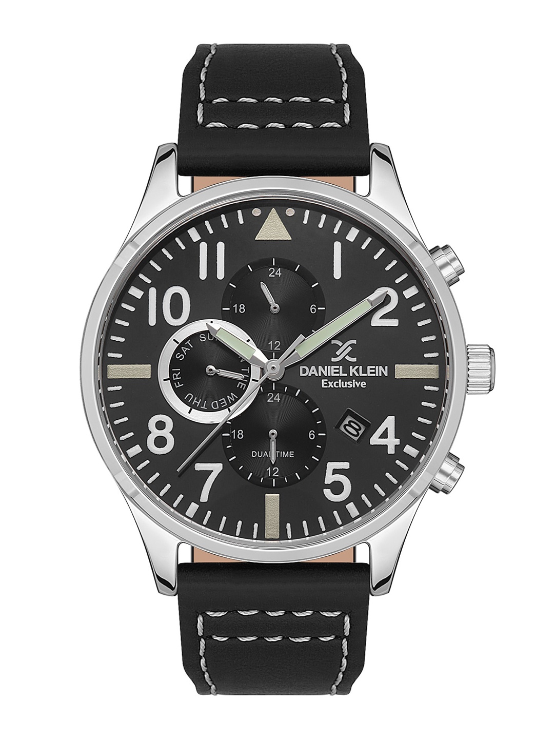 Daniel Klein Men Dial & Leather Straps Analogue Multi Function Watch DK 1 13389-1, Black
Daniel Klein Men Dial & Leather Straps Analogue Multi Function Watch DK 1 13389-1, Black