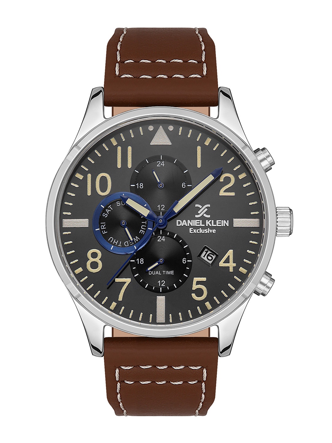 Daniel Klein Men Dial & Leather Straps Analogue Multi Function Watch DK 1 13389-2, Black
Daniel Klein Men Dial & Leather Straps Analogue Multi Function Watch DK 1 13389-2, Black
