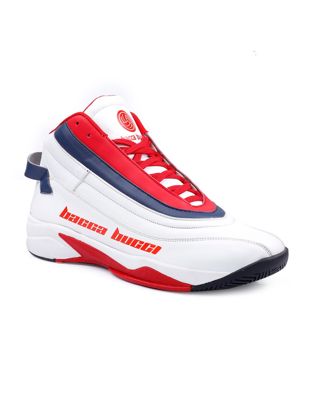 bacca bucci Men Colourblocked Mid-Top Padded Insole Contrast Sole Sneakers, White
bacca bucci Men Colourblocked Mid-Top Padded Insole Contrast Sole Sneakers, White