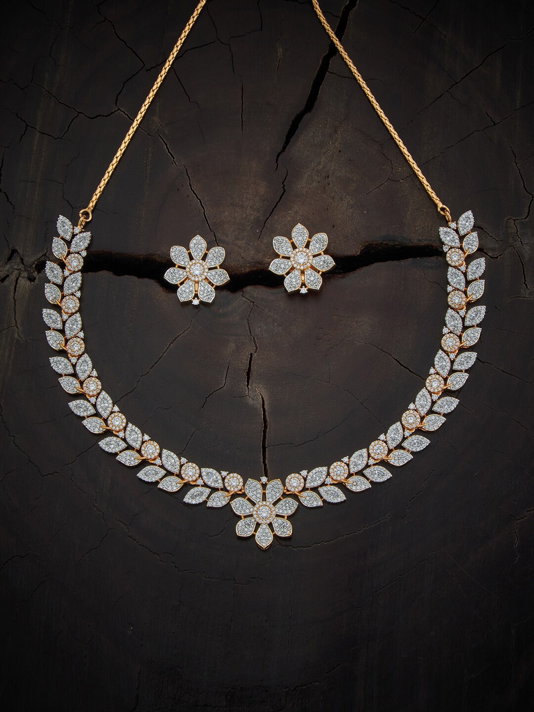 Kushal's Fashion Jewellery Gold Plated Sparkling CZ Studded Necklace Set, White
Kushal's Fashion Jewellery Gold Plated Sparkling CZ Studded Necklace Set, White