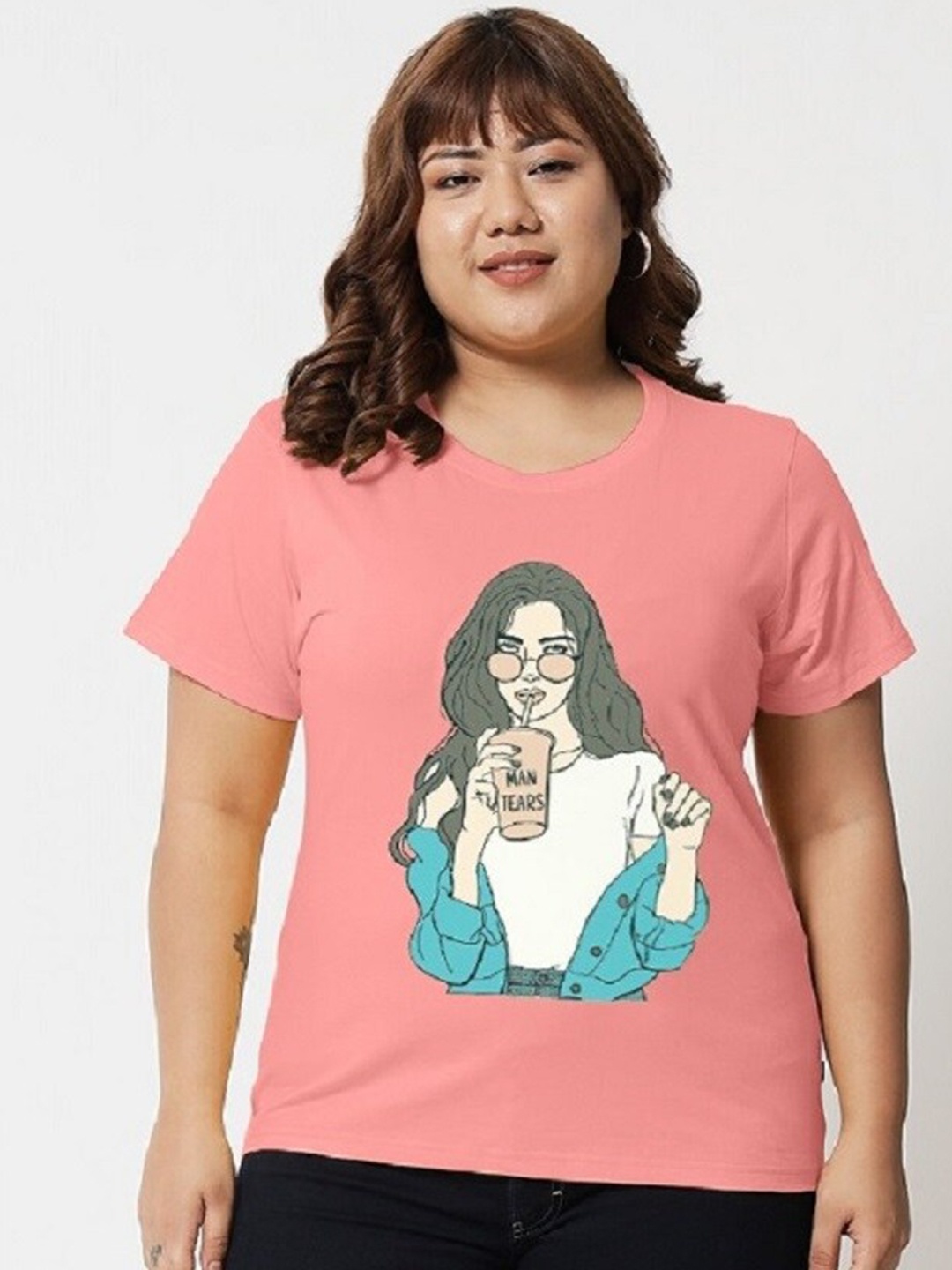 BEYOUND SIZE - THE DRY STATE Plus Size Graphic Printed Cotton T-shirt, Pink
BEYOUND SIZE - THE DRY STATE Plus Size Graphic Printed Cotton T-shirt, Pink