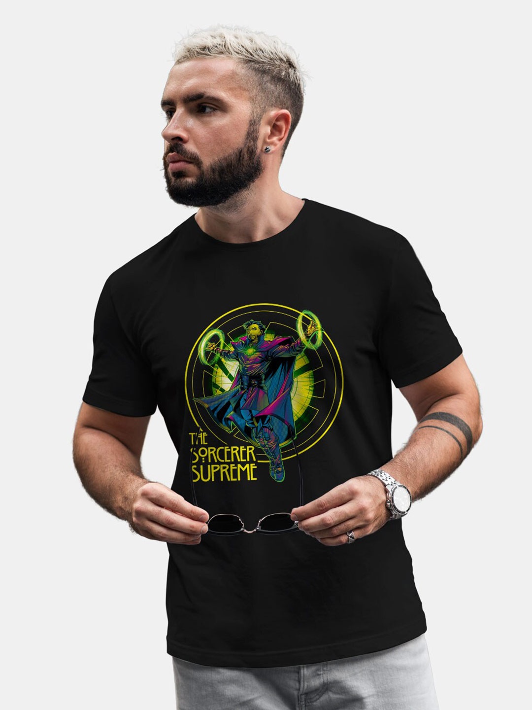 macmerise Doctor Strange Graphic Printed Round Neck Bio Finish Cotton T-shirt, Black
macmerise Doctor Strange Graphic Printed Round Neck Bio Finish Cotton T-shirt, Black