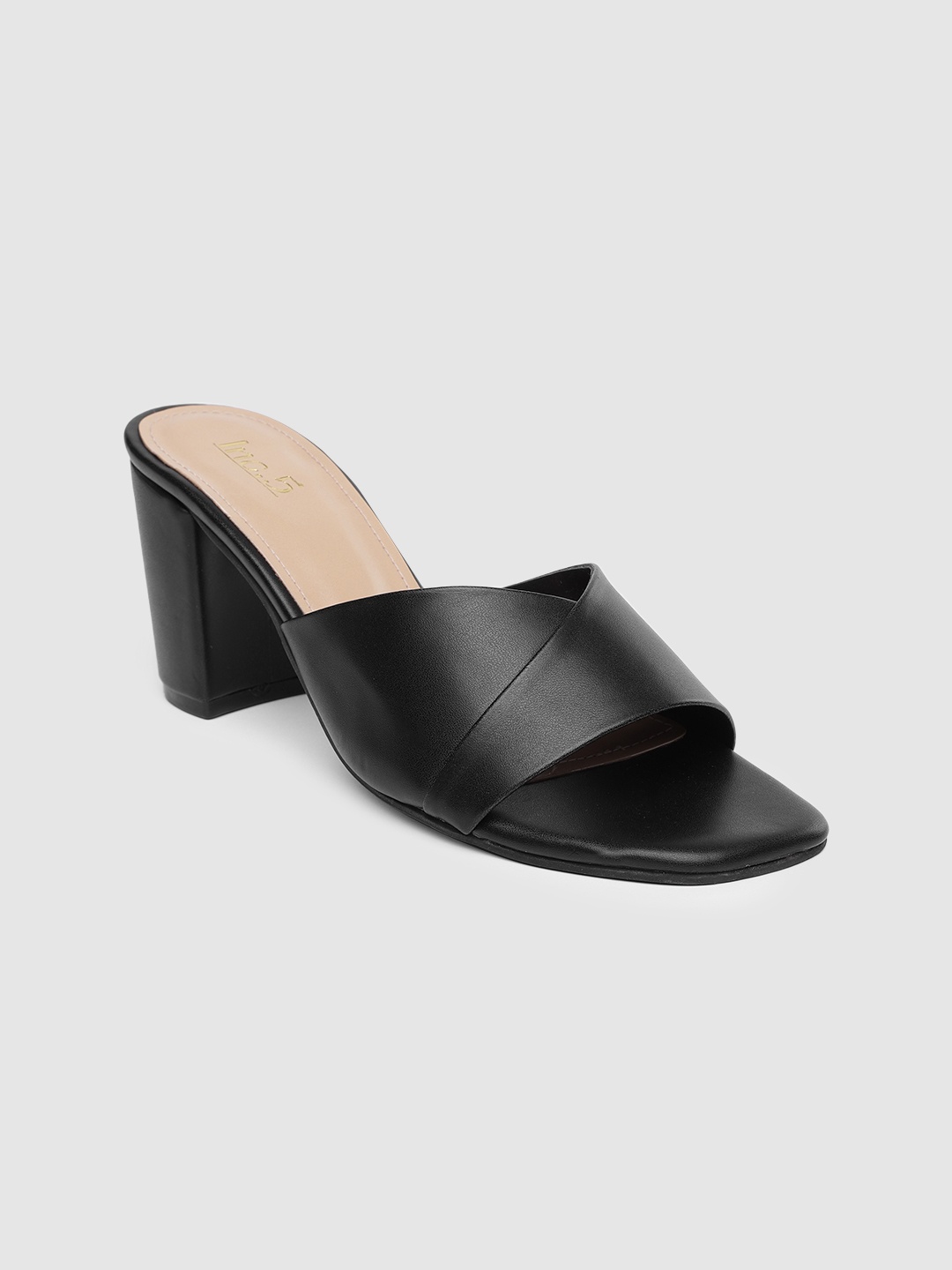Inc 5 Solid Block Heels, Black