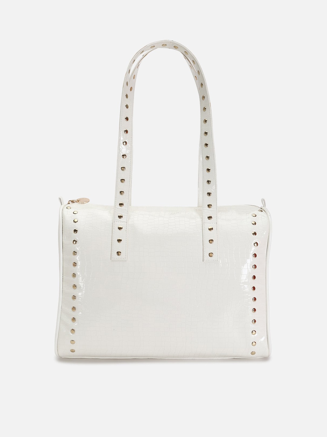 FOREVER 21 Textured Structured Shoulder Bag, White