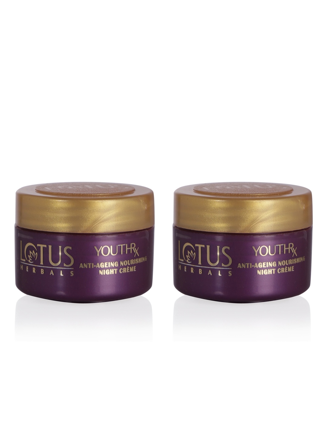 Lotus Herbals Set of 2 YouthRX Gineplex Anti-Ageing Nourishing Night Creme - 10g each, Purple
Lotus Herbals Set of 2 YouthRX Gineplex Anti-Ageing Nourishing Night Creme - 10g each, Purple