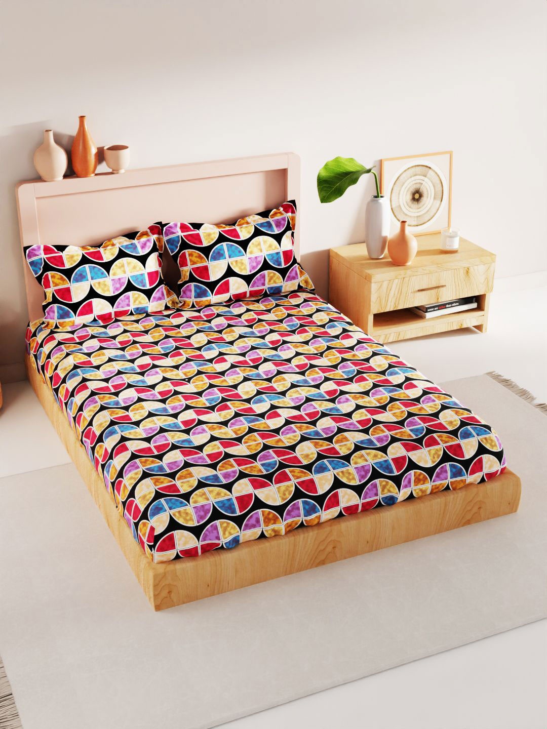 BIANCA Geo Tokyo Red & Yellow Geometric Printed 200 TC King Bedsheet & 2 Pillow Covers
BIANCA Geo Tokyo Red & Yellow Geometric Printed 200 TC King Bedsheet & 2 Pillow Covers