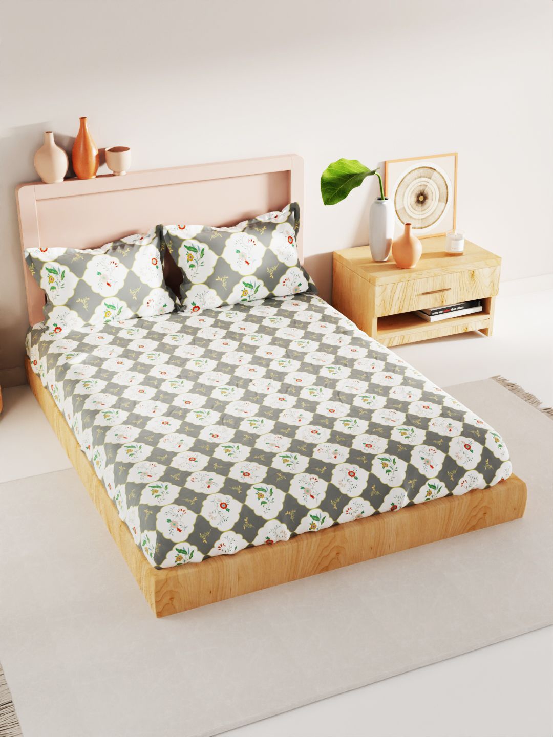 BIANCA Geo Tokyo Grey & White Geometric Printed 200 TC King Bedsheet & 2 Pillow Covers
BIANCA Geo Tokyo Grey & White Geometric Printed 200 TC King Bedsheet & 2 Pillow Covers