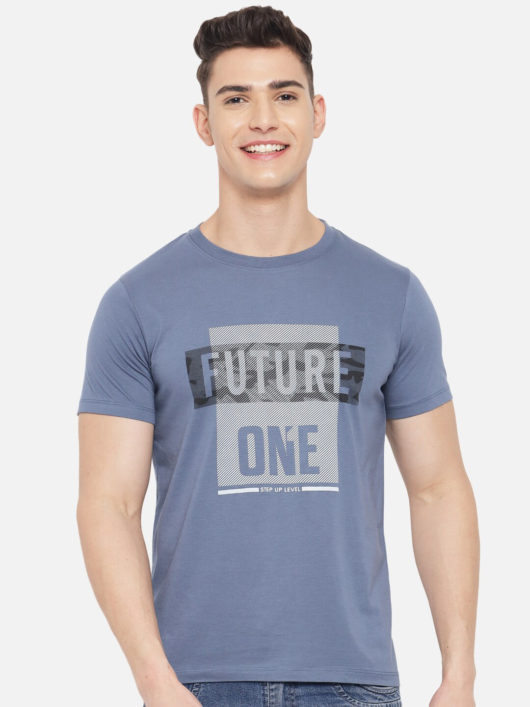 Plagg Typography Printed Cotton T-shirt, Blue 
Plagg Typography Printed Cotton T-shirt, Blue