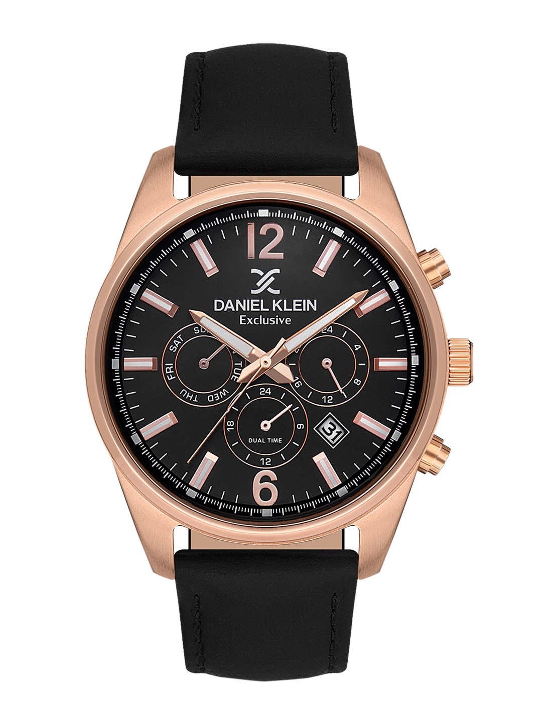 Daniel Klein Men Dial & Leather Straps Analogue Multi Function Watch DK.1.13349-5, Black
Daniel Klein Men Dial & Leather Straps Analogue Multi Function Watch DK.1.13349-5, Black
