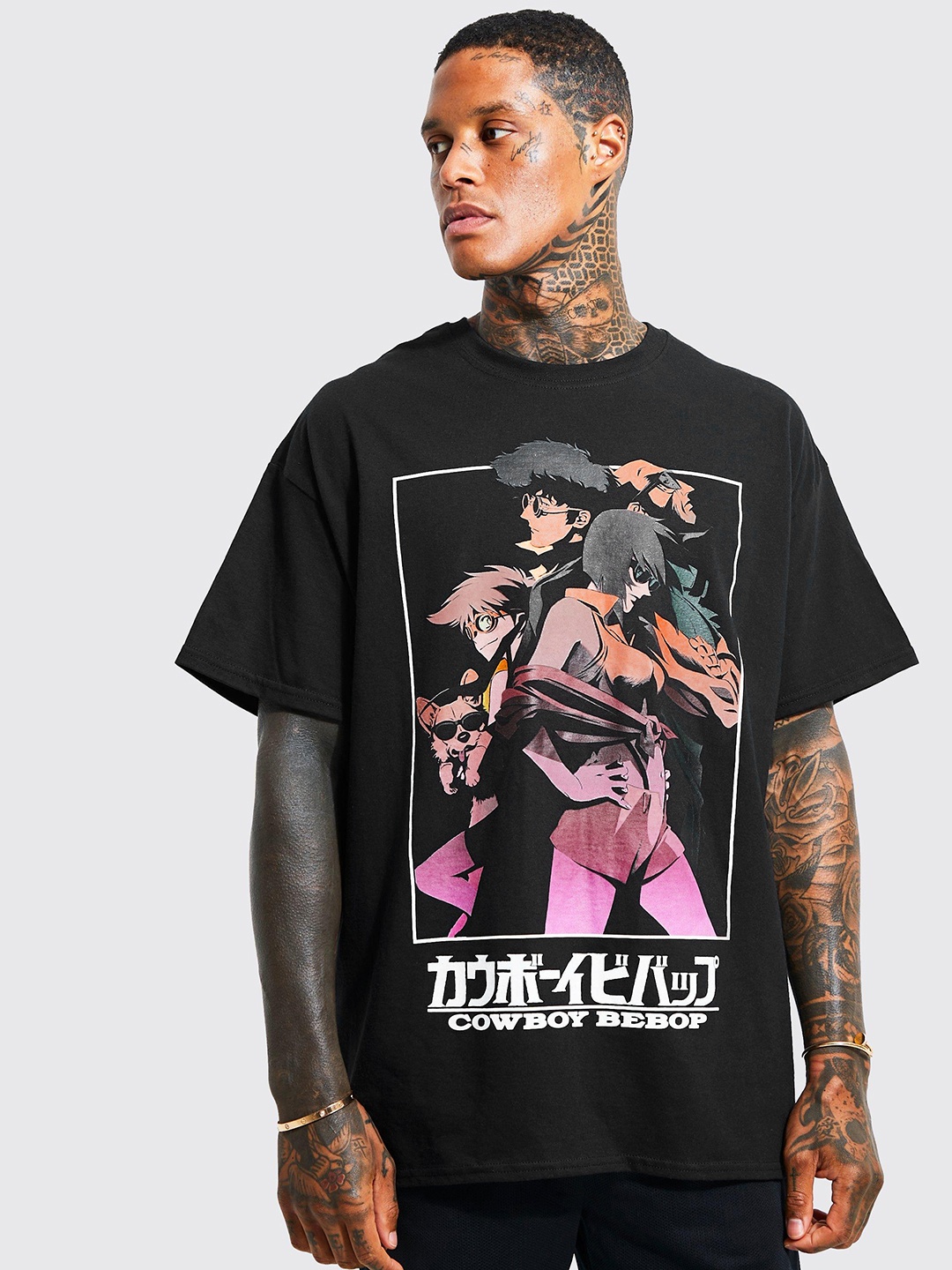 boohooMAN Men Black & Pink Printed Drop-Shoulder Sleeves Pure Cotton Oversized T-shirt
boohooMAN Men Black & Pink Printed Drop-Shoulder Sleeves Pure Cotton Oversized T-shirt