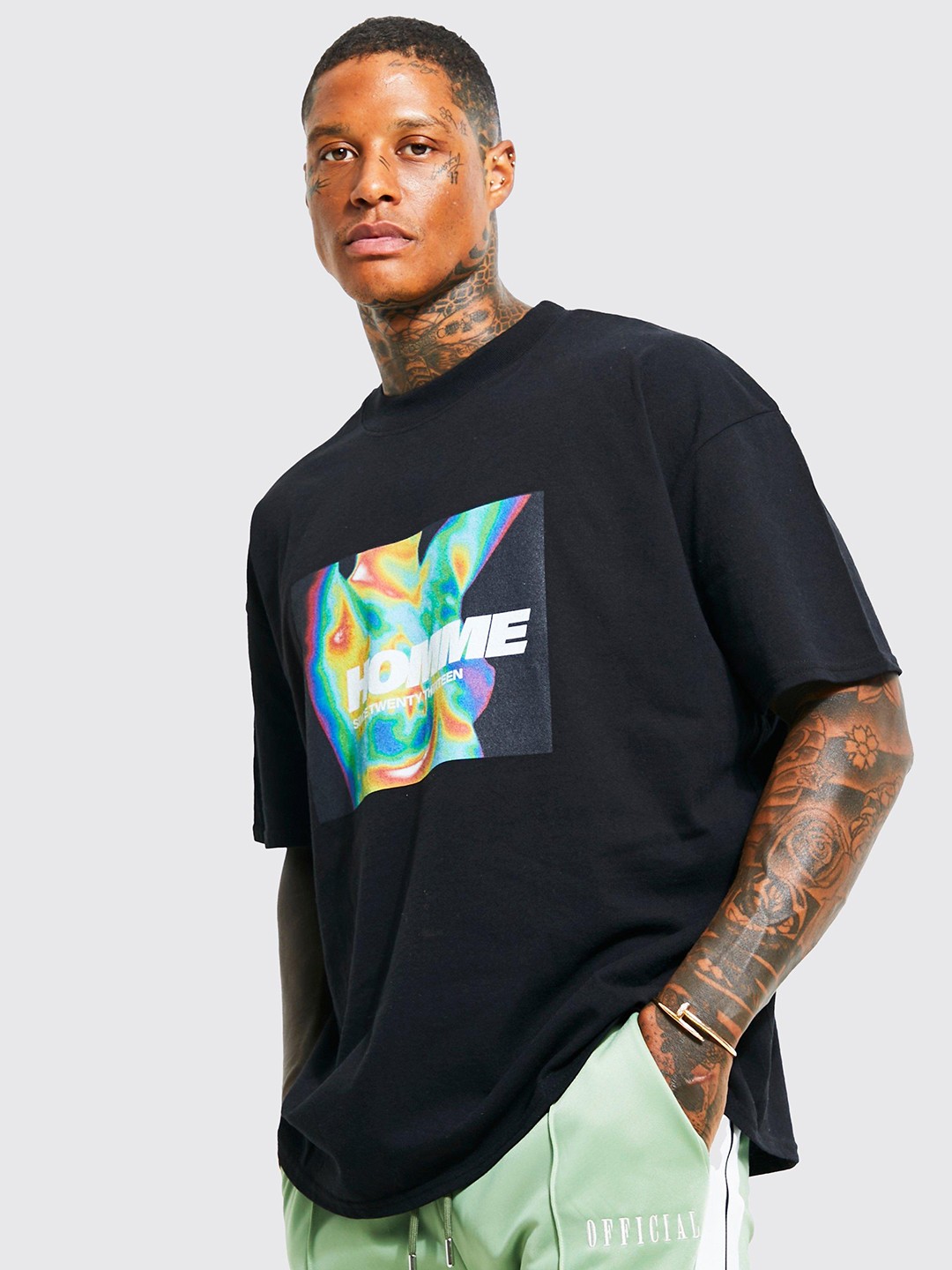 boohooMAN Extended Neck Thermal Printed Drop-Shoulder Sleeves Oversized T-shirt, Black
boohooMAN Extended Neck Thermal Printed Drop-Shoulder Sleeves Oversized T-shirt, Black