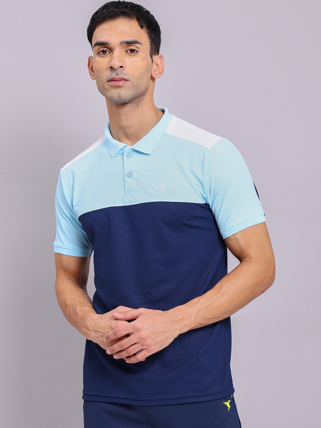 Technosport Antimicrobial Colourblocked Polo Collar Gym Slim Fit Sports T-shirt, Blue
Technosport Antimicrobial Colourblocked Polo Collar Gym Slim Fit Sports T-shirt, Blue