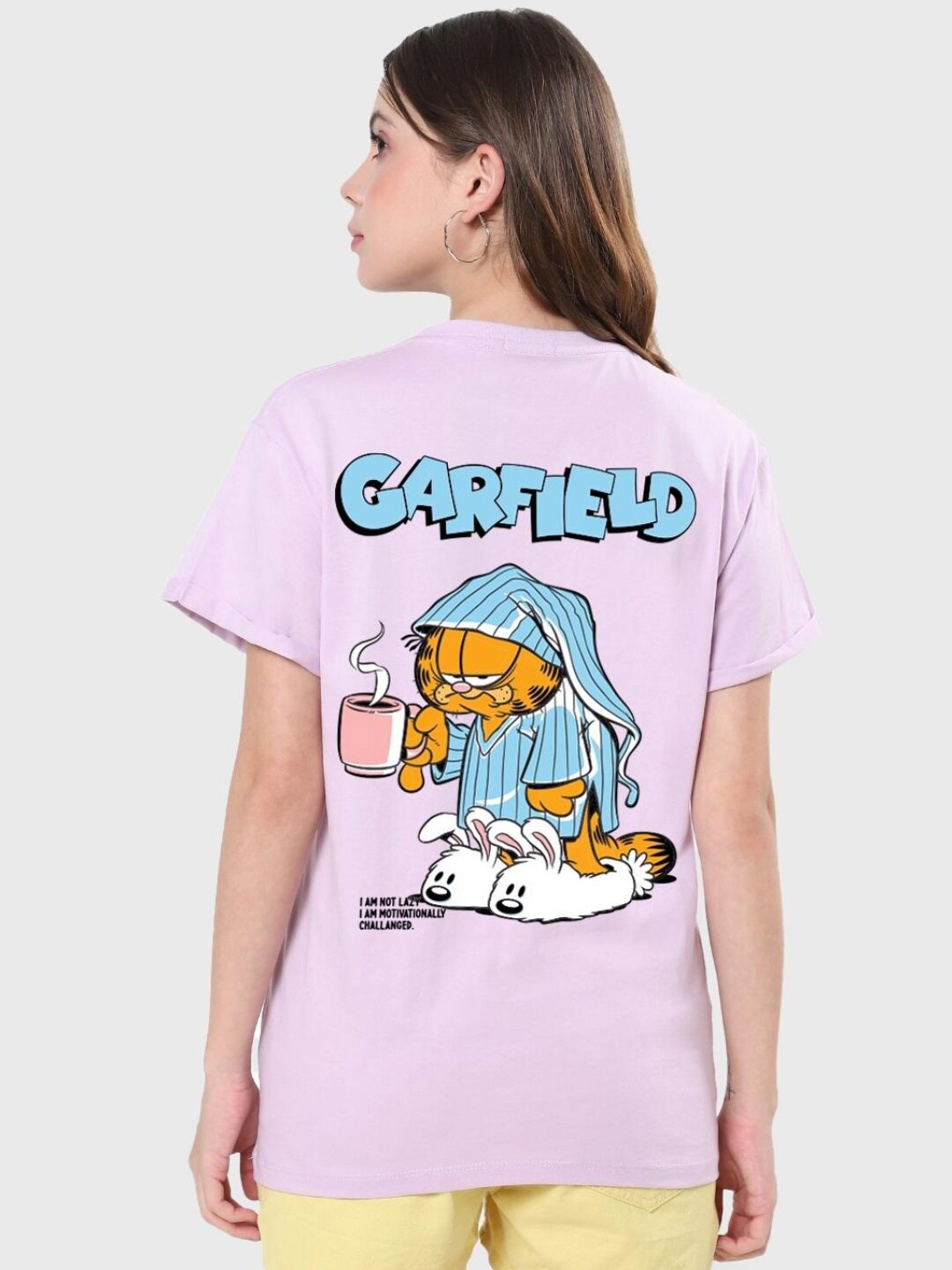 Bewakoof Official Garfield Merchandise's Why Fall In Love Printed Boyfriend T-shirt, Purple
Bewakoof Official Garfield Merchandise's Why Fall In Love Printed Boyfriend T-shirt, Purple