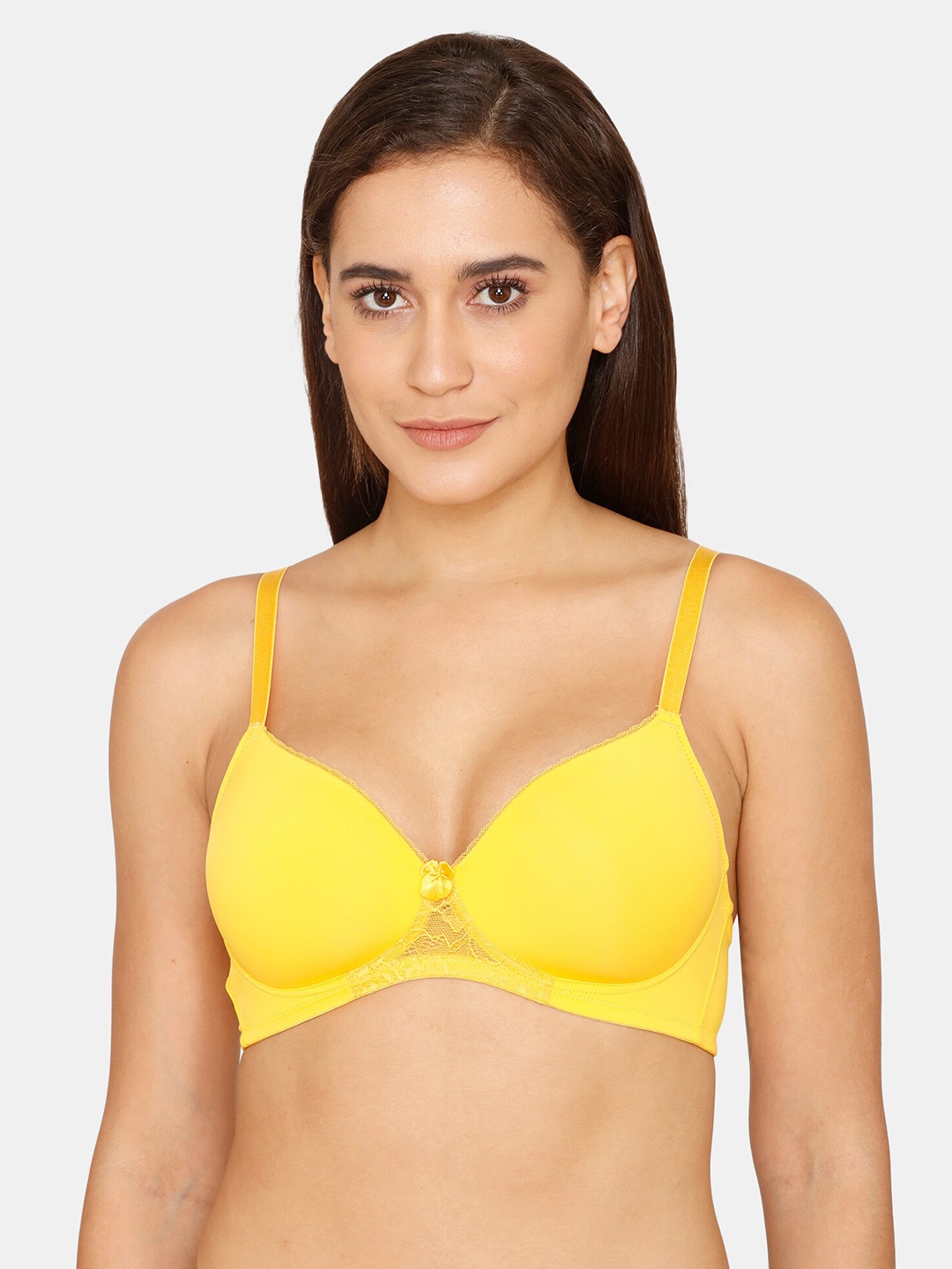 Zivame Half Coverage Lightly Padded Super Support Bra All Day Comfort T-shirt Bra, Yellow
Zivame Half Coverage Lightly Padded Super Support Bra All Day Comfort T-shirt Bra, Yellow