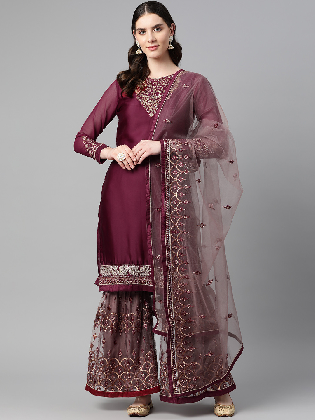 Readiprint Fashions Embroidered Silk Georgette Semi-Stitched Dress Material, Maroon
Readiprint Fashions Embroidered Silk Georgette Semi-Stitched Dress Material, Maroon