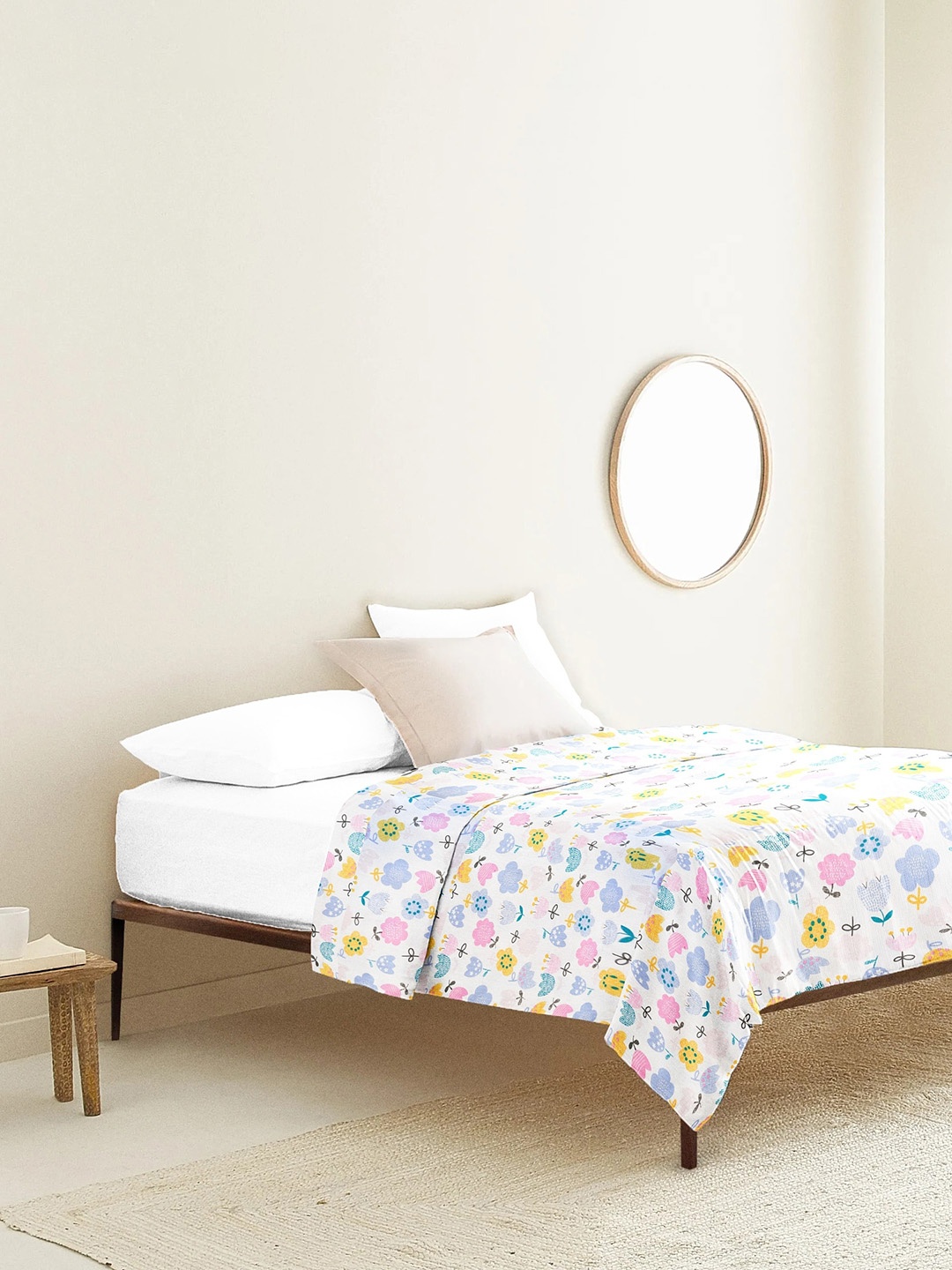 THE BABY ATELIER Kids White & Pink Floral Printed Pure Organic Cotton Single Bed Cover
THE BABY ATELIER Kids White & Pink Floral Printed Pure Organic Cotton Single Bed Cover