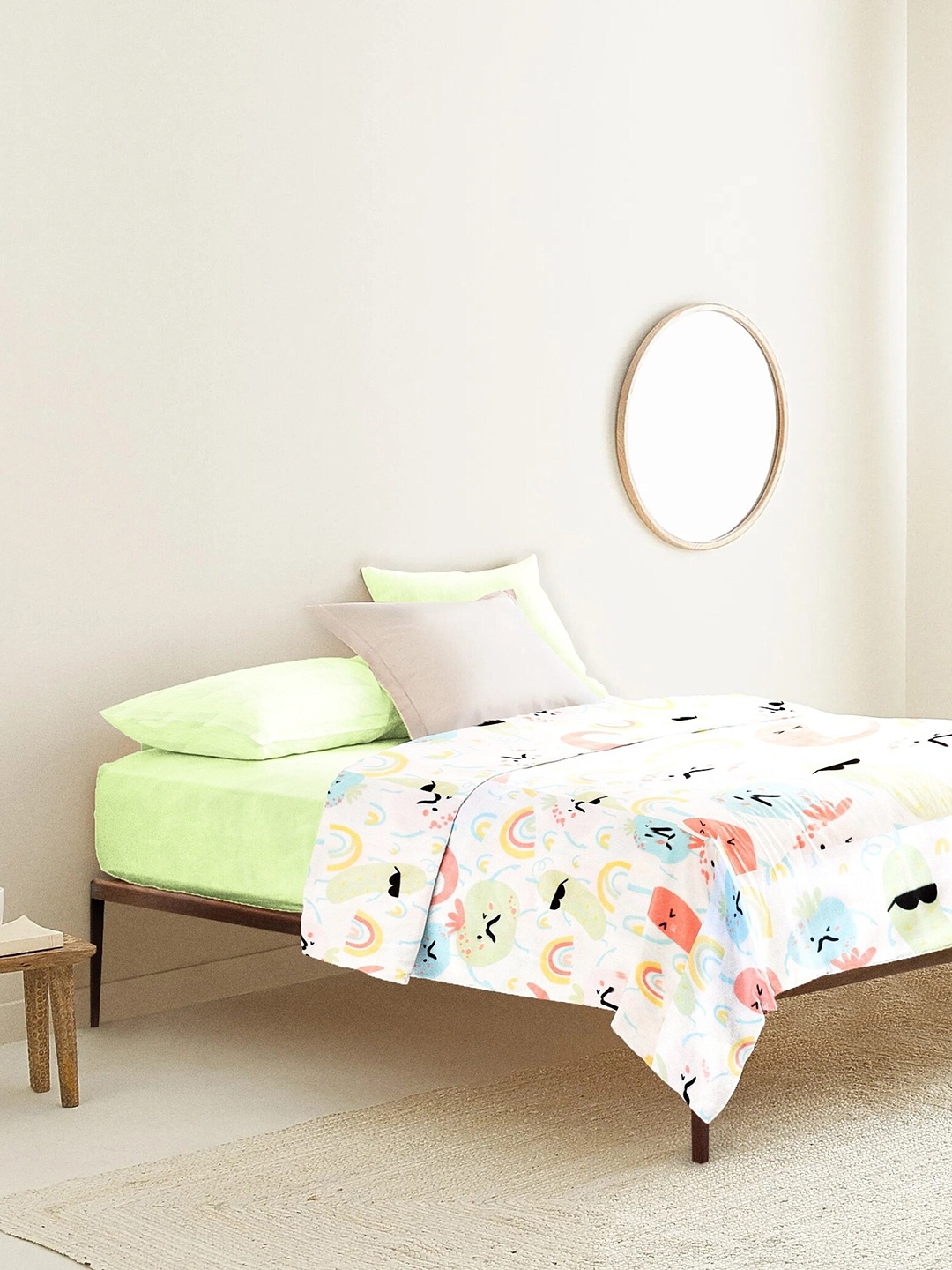 THE BABY ATELIER Kids White & Pink Printed Pure Organic Cotton Single Bed Cover, Multi
THE BABY ATELIER Kids White & Pink Printed Pure Organic Cotton Single Bed Cover, Multi