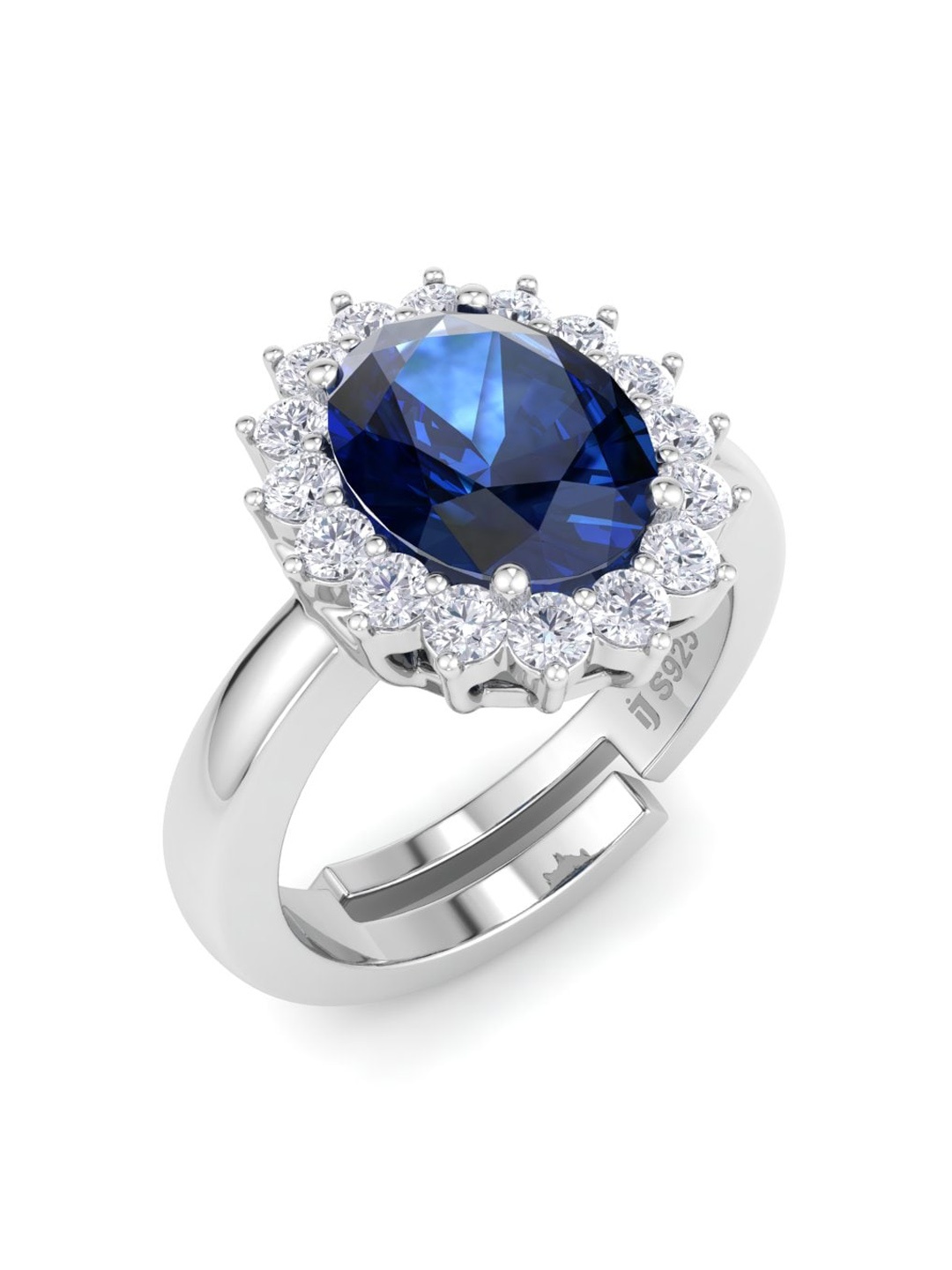 Inddus Jewels 925 Sterling Silver Rhodium-Plated Oval Shaped Adjustable Finger Ring
Inddus Jewels 925 Sterling Silver Rhodium-Plated Oval Shaped Adjustable Finger Ring