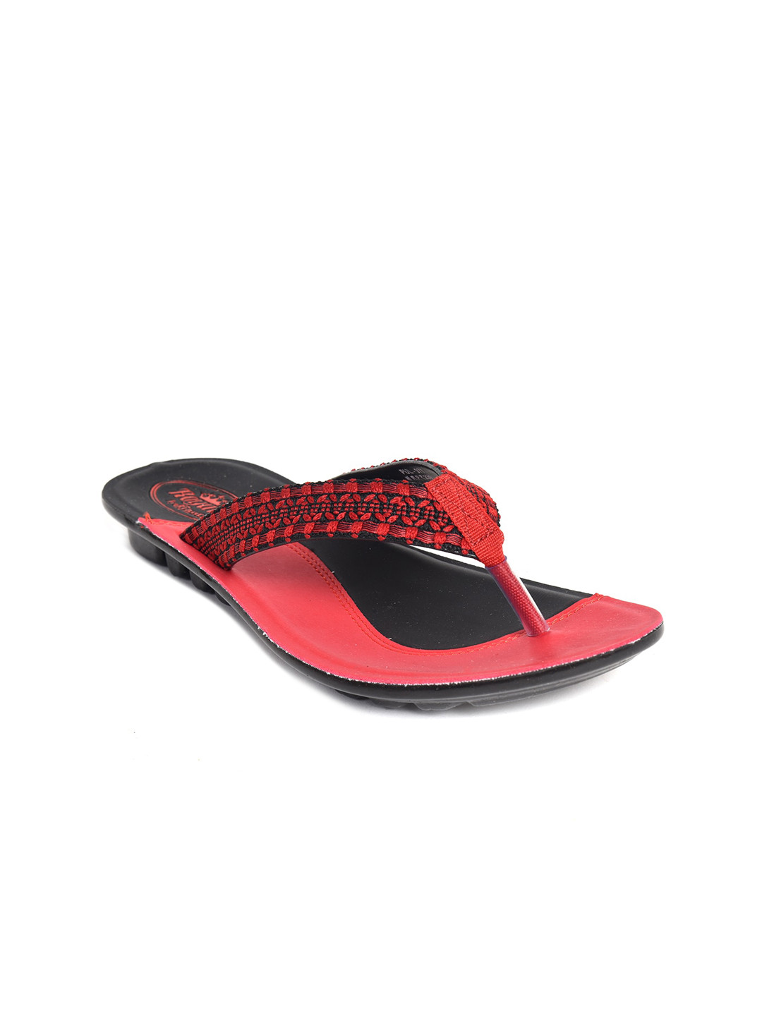 Ajanta Women Printed Fabric Open Toe Flats, Red
Ajanta Women Printed Fabric Open Toe Flats, Red