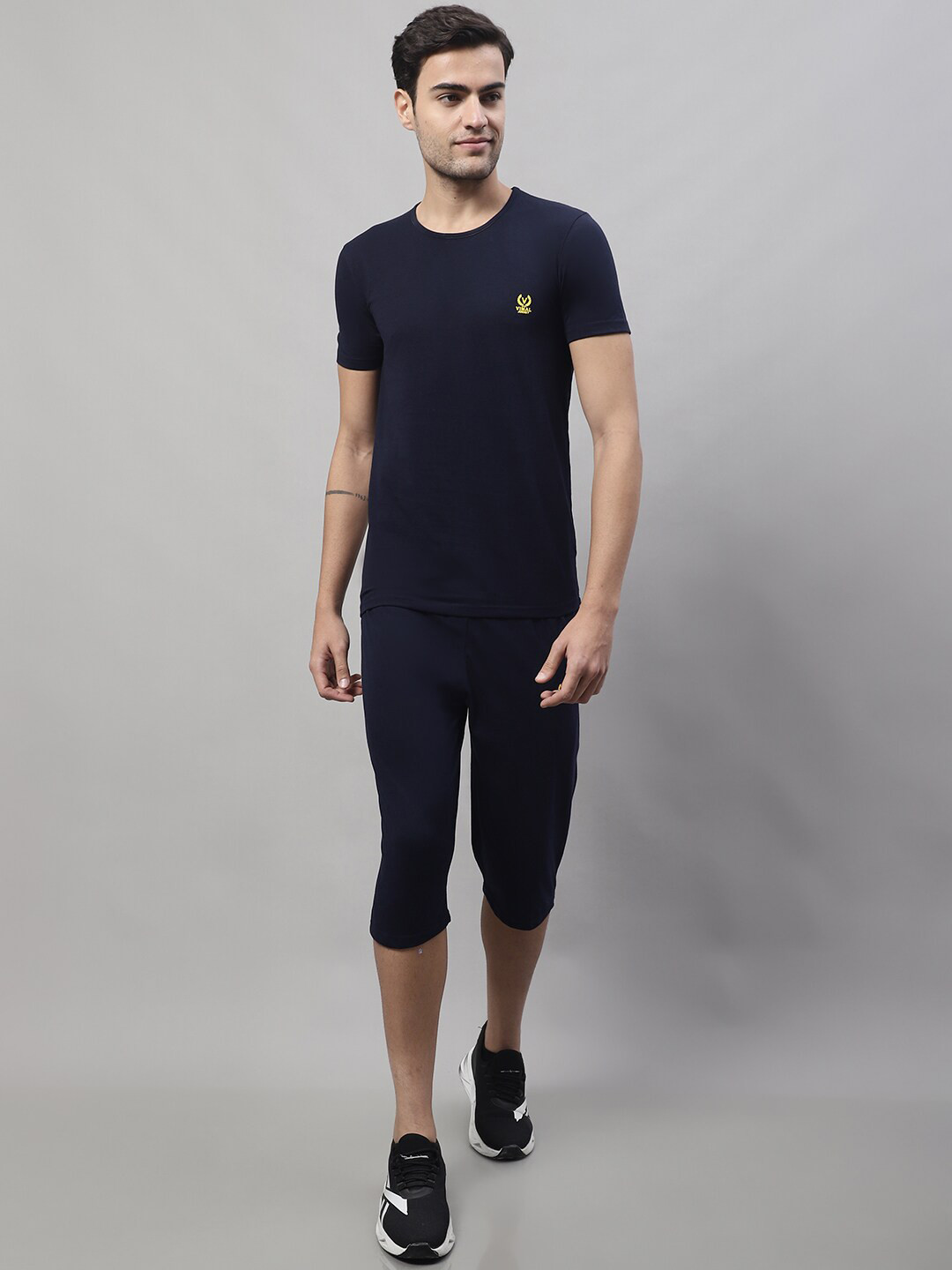 MACK JONNEY Round Neck Short Sleeves Soft and Breathable Comfort Co-Ords, Navy blue
MACK JONNEY Round Neck Short Sleeves Soft and Breathable Comfort Co-Ords, Navy blue