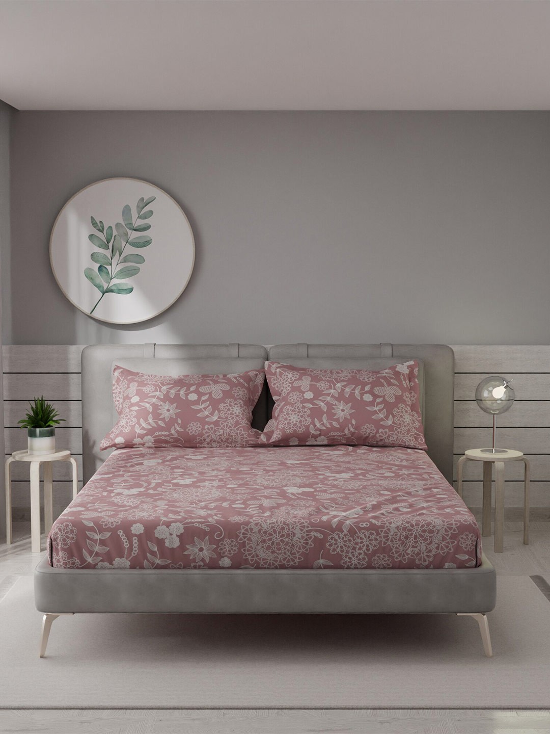 Stoa Paris Grace Peach-Coloured & White Floral Printed King Bedsheet & 2 Pillow Covers
Stoa Paris Grace Peach-Coloured & White Floral Printed King Bedsheet & 2 Pillow Covers