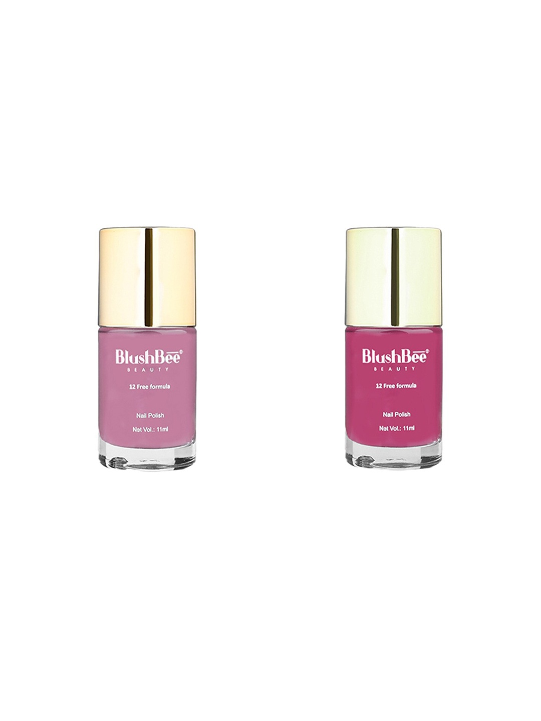 BlushBee Beauty Set Of 2 High Shine Quick Dry Nail Polishes 11 ml Each -Tansa, Purple
BlushBee Beauty Set Of 2 High Shine Quick Dry Nail Polishes 11 ml Each -Tansa, Purple