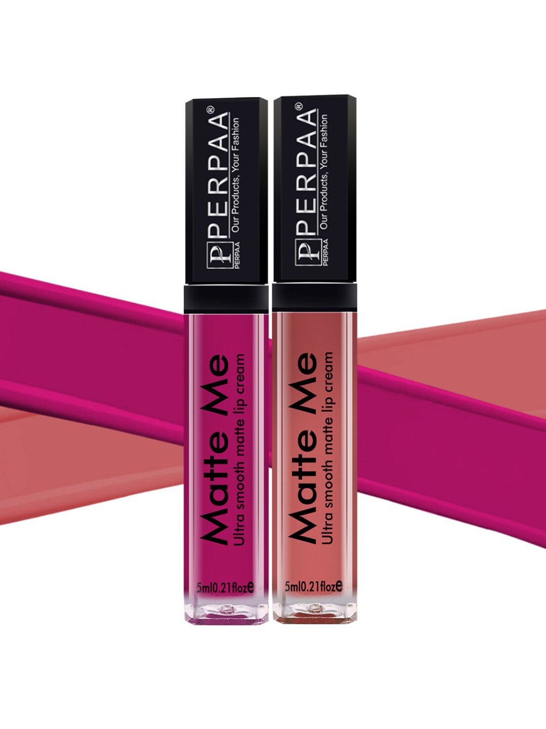 PERPAA Set Of 2 Matte Me Ultra Smooth Lip Creams 5 ml Each - Hidden Magenta & Peach Nude, Pink
PERPAA Set Of 2 Matte Me Ultra Smooth Lip Creams 5 ml Each - Hidden Magenta & Peach Nude, Pink